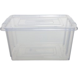 Whitefurze Stack & Store Small boîte de rangement 14 litres sans couvercle, transparent