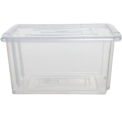 Whitefurze Stack & Store Mini boîte de rangement 5 litres sans couvercle, transparent