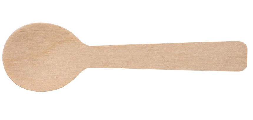 Koffielepel, uit hout, gecoat, 96 mm, pak van 100 stuks