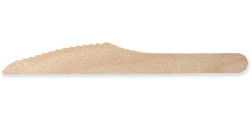 Couteau en bois, 165 mm, paquet de 100 pièces