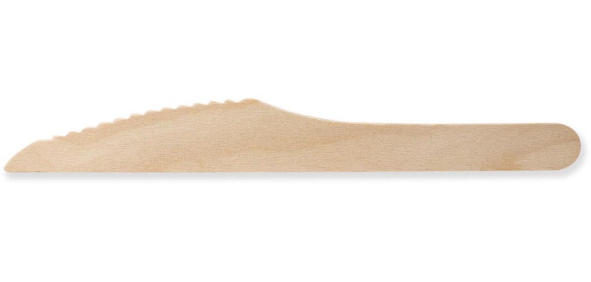 Wooden knife, 165 mm, pack of 100 pieces