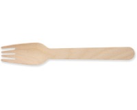 Fourchette en bois, 160 mm, paquet de 100 pièces