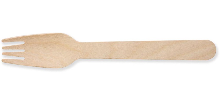Wooden fork, 160 mm, pack of 100 pieces