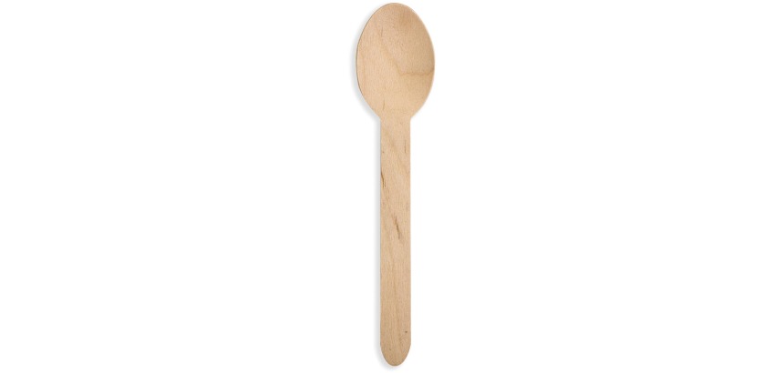 Wooden spoon, 160 mm, pack of 100 pieces