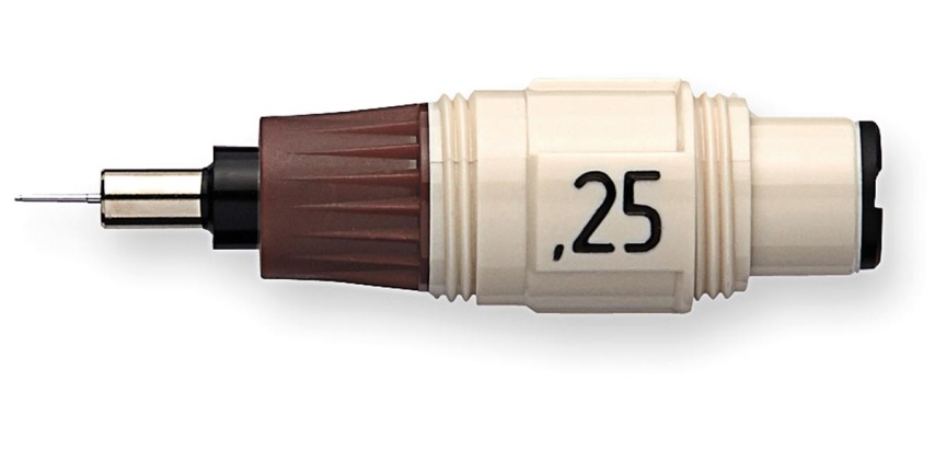 Rotring Isograph pointe de recharge, 0,25 mm, blanche