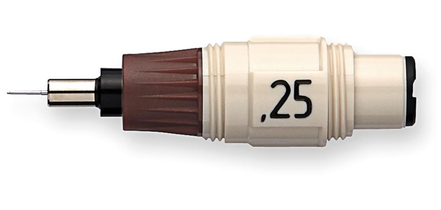 Rotring Isograph refillable nib, 0.25 mm, white