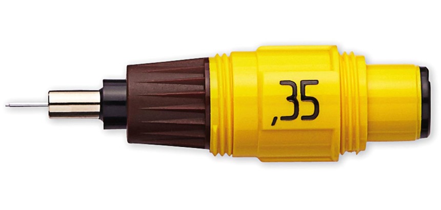 Rotring Isograph pointe de recharge, 0,35 mm, jaune