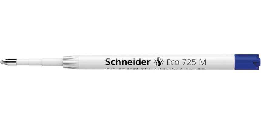 Schneider recharge stylo bille Eco 725, pointe moyenne, bleu