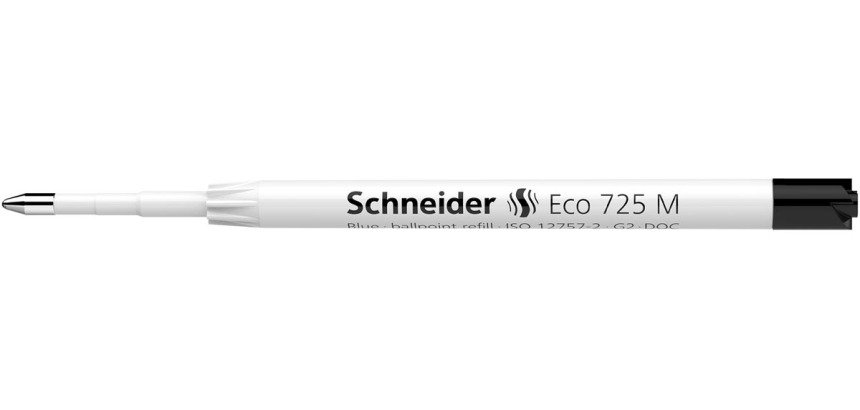 Schneider recharge stylo bille Eco 725, pointe moyenne, noir