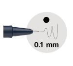 Fineliner Schneider Pictus zwart etui à 8 stuks