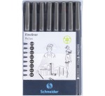 Fineliner Schneider Pictus zwart etui à 8 stuks