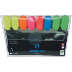 Schneider markeerstift Job 150, etui van 6 stuks in geassorteerde pastelkleuren