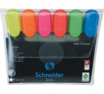 Schneider Textmarker Job 150, Etui mit 6 Stück in verschiedenen Farben