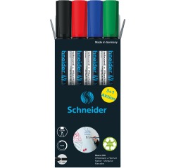 Marqueur tableau blanc Schneider Maxx 290 ogive 2-3mm assorti 3+1 gratuit