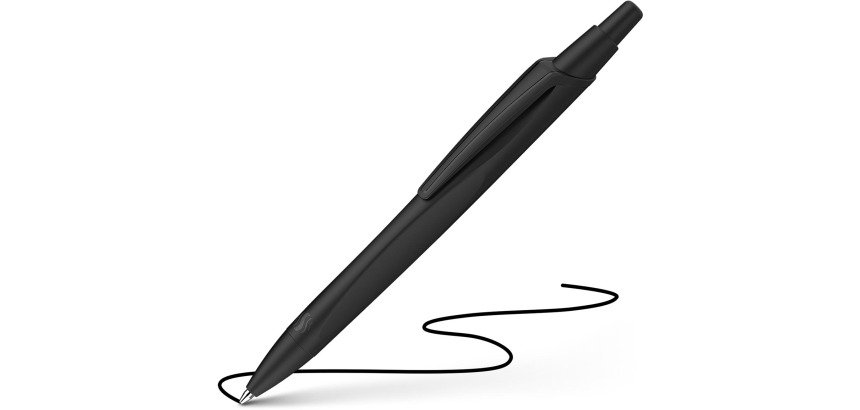 Schneider ballpoint pen Reco, medium tip, black ink, black