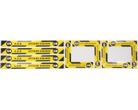 Set autocollants barrage de l'espace de travail, texte (en néerlandais): a.u.b. 1,5 m afstand houden