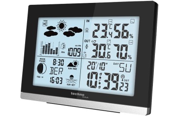 Technoline horloge avec station météo WS 6762, digitale, radiopilotée, ft 15,8 x 4 x 11,3 cm