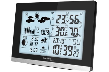 Technoline horloge avec station météo WS 6762, digitale, radiopilotée, ft 15,8 x 4 x 11,3 cm