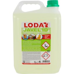 Loda eau de javel 10°, vert, bouteille de 5 l