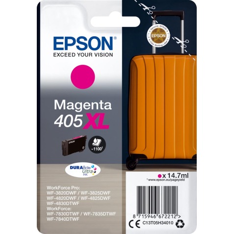 Epson cartouche d'encre 405XL, 1.100 pages, OEM C13T05H34010, magenta