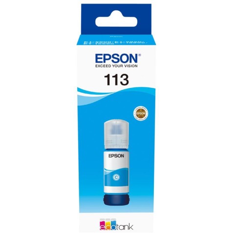 Epson bouteille d'encre 113, 6.000 pages, OEM C13T06B240, cyan