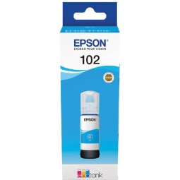 Epson inktfles 102, 6.000 pagina's, OEM C13T03R240, cyaan