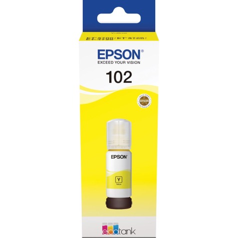Epson inktfles 102, 6.000 pagina's, OEM C13T03R440, geel