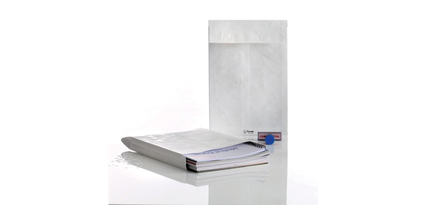 Pochettes à soufflet Tyvek ft 229 x 324 x 20 mm, boîte de 100 pièces