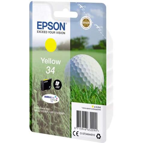 Epson cartouche d'encre 34, 300 pages, OEM C13T34644010, jaune