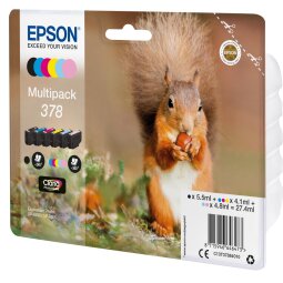 Epson Multipack 378 - 6-pack - black, yellow, cyan, magenta, light magenta, light cyan - original - ink cartridge