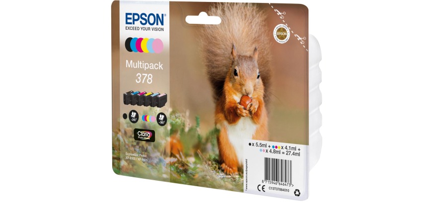 Epson cartouche d'encre 378, 240 - 360 pages, OEM C13T37884010, 6 couleurs