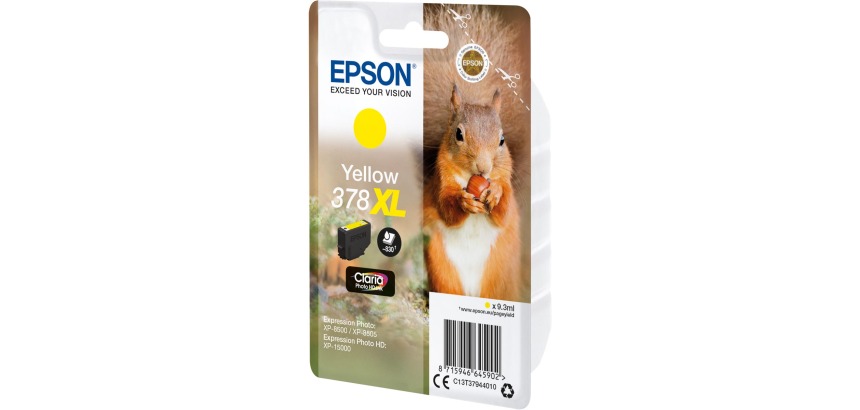 Epson cartouche d'encre 378 XL, 830 pages, OEM C13T37944010, jaune