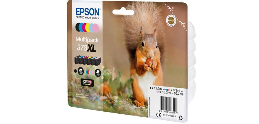 Epson 378XL Pack of 6 Color Cartridges for Inkjet Printer