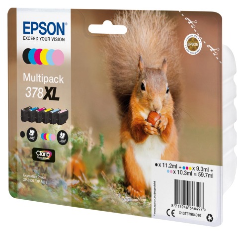 Epson 378XL Pack 6 cartouches couleurs pour imprimante jet d'encre