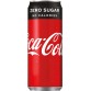 Coca-Cola Zero boisson rafraîchissante, sleek canette de 33 cl, paquet de 24 pièces