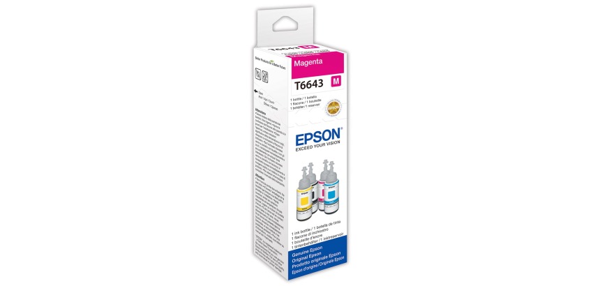 Epson inktfles T664, 7.500 pagina's, OEM C13T664340, magenta