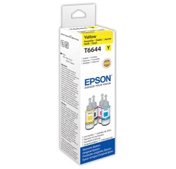 Epson bouteilles d'encre T664, 7.500 pages, OEM C13T664440, jaune