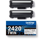 BROTHER Pack von 2 schwarzen Tonerkartuschen mit hoher Kapazität TN2420TWIN für Laserdrucker