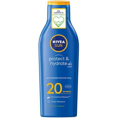 Nivea Sun crème solaire Protect & Hydrate SPF 20, flacon de 200 ml