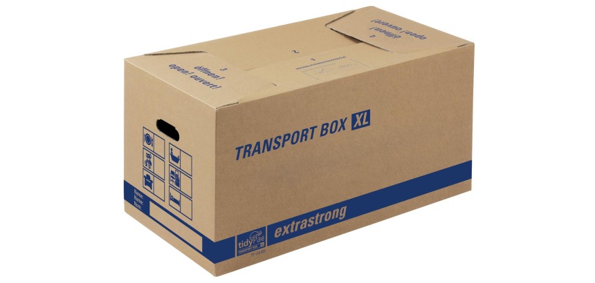 Carton de transport avec porte-étiquette