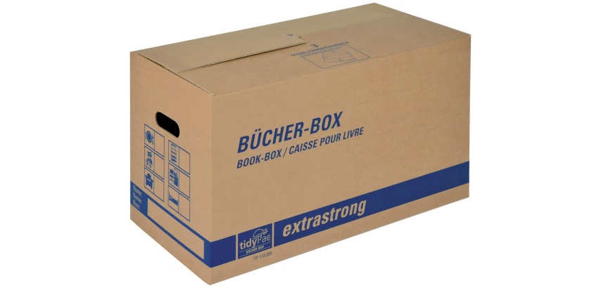 Tidypac Bücherkiste, Größe 56 x 29,3 x 33 cm, braun