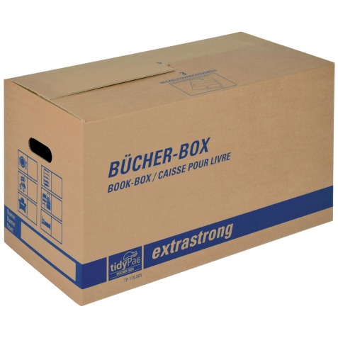 Tidypac boîte à livres, ft 56 x 29,3 x 33 cm, brun