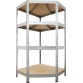 AR Shelving rek Corner Rivet, ft 180 x 90 x 90 x 45 cm, 4 legborden uit HDF, gegalvaniseerd