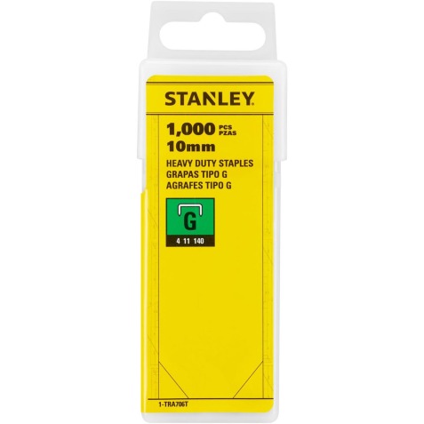 Stanley agrafes type G, 10 mm, boîte de 1.000 agrafes