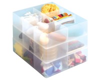 Really Useful Box, office divider met 6 vakjes, transparant