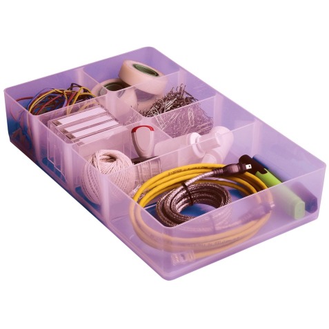 Really Useful Box diviseur, avec 7 compartiments pour 9 l, transparent