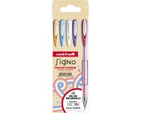 Uni-ball Signo Pastel Roller, medium point, assorted colors, 5-piece set