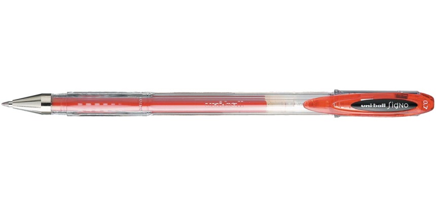 Uni-ball roller Signo, Fantastic Gel, pointe moyenne, rouge