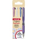 Uni-ball Signo Broad Creative Roller Pen, broad tip, set of 4 pieces: pink, white, blue, purple