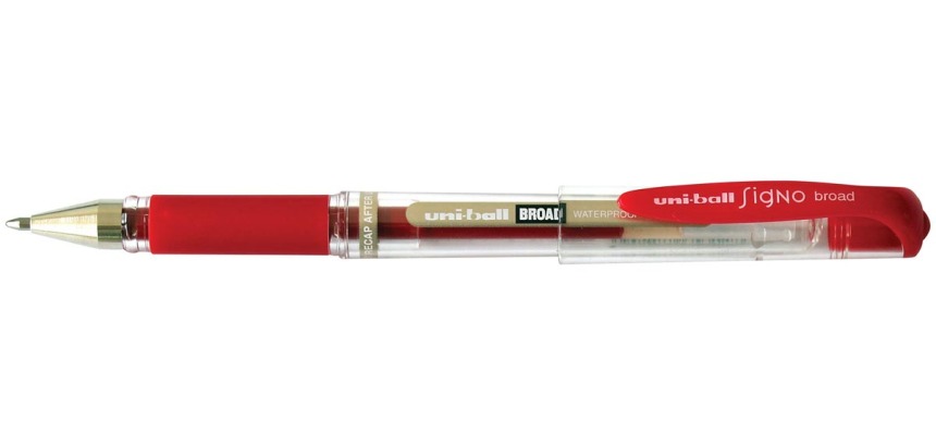 Uni-ball Signo Broad roller, bold tip, red